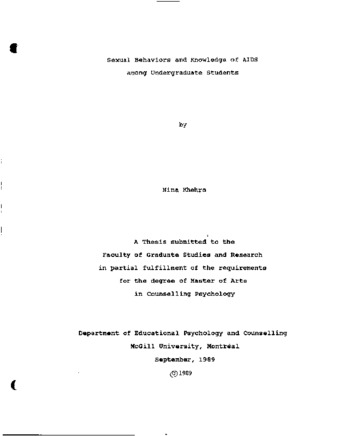 Sexual behaviors and knowledge of AIDS among undergraduate students thumbnail