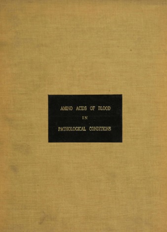 Amino acids of blood in pathological conditions. thumbnail