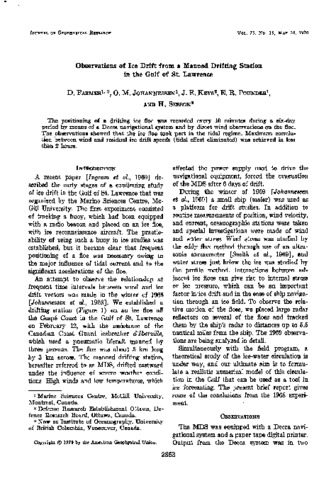 Observations of Ice Drift from a Manned Drifting Station in the Gulf of St. Lawrence thumbnail