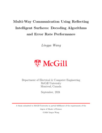 Multi-way communication using reflecting intelligent surfaces: Decoding algorithms and error rate performance thumbnail