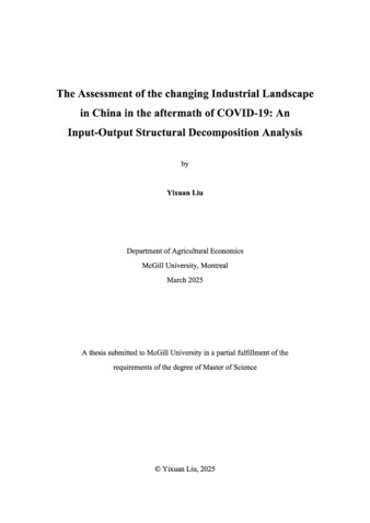 The Assessment of the changing Industrial Landscape in China in the aftermath of COVID-19: An Input-Output Structural Decomposition Analysis thumbnail