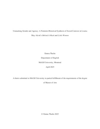 Unmasking gender and class: a feminist-historical synthesis of social contexts in Louisa May Alcott’s Behind a Mask and Little Women thumbnail