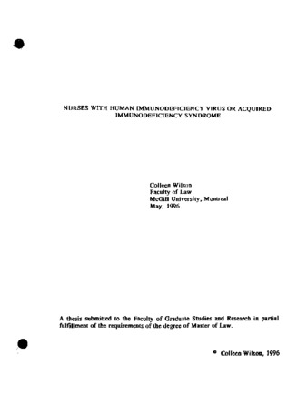 Nurses with human immunodeficiency virus or acquired immunodeficiency syndrome thumbnail