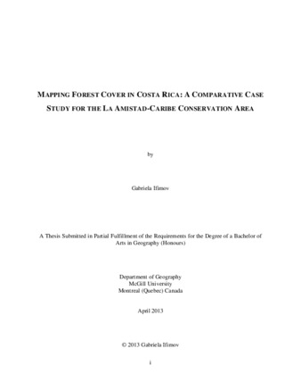 Mapping Forest Cover in Costa Rica: A comparative case study for the La Amistad-Caribe Conservation Area thumbnail