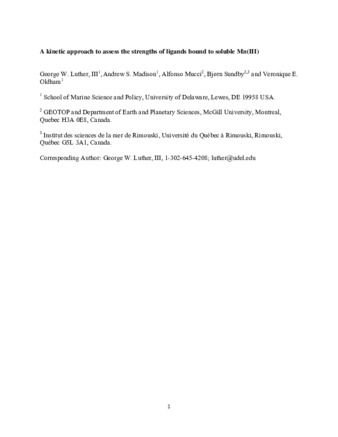 A kinetic approach to assess the strengths of ligands bound to soluble Mn(III) thumbnail