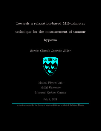 Towards a relaxation-based MR-oximetry technique for the measurement of tumor hypoxia thumbnail