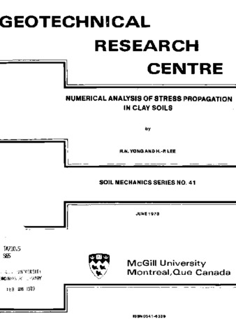 Numerical analysis of stress propagation in clay soils thumbnail