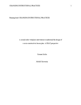 A second-order workplace intervention to understand the design of a socio-constructivist lesson plan: a CHAT perspective thumbnail