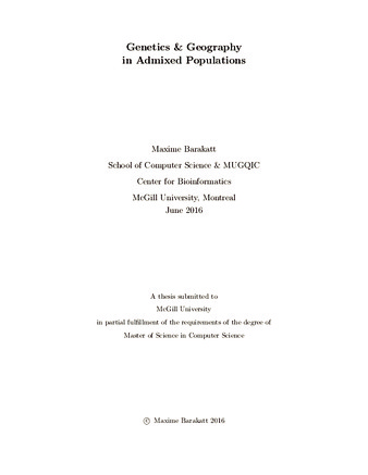 Genetics and geography in admixed populations thumbnail
