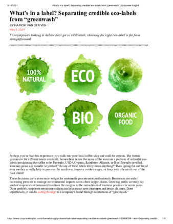 What’s in a label? Separating credible eco-labels from “greenwash” thumbnail