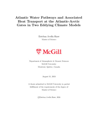 Atlantic Water Pathways and Associated Heat Transport at the Atlantic-Arctic Gates in Two Eddying Climate Models thumbnail