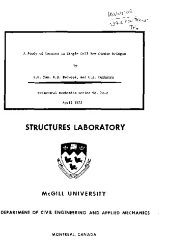 A study of torsion in single cell box girder bridges thumbnail