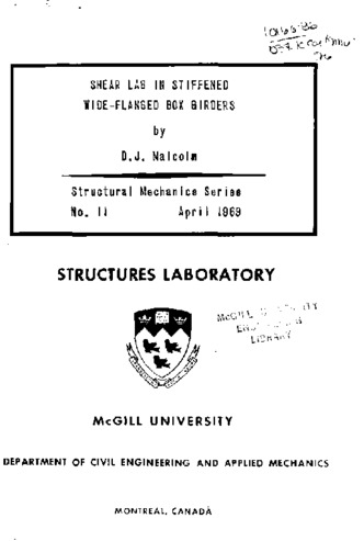 Shear lag in stiffened wide-flanged box girders thumbnail