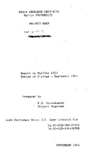 Report on Martlet IIIB series of firing - September 1964 thumbnail