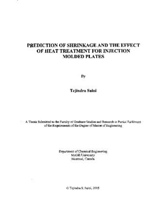 Prediction of shrinkage and the effect of heat treatment for injection molded plates thumbnail