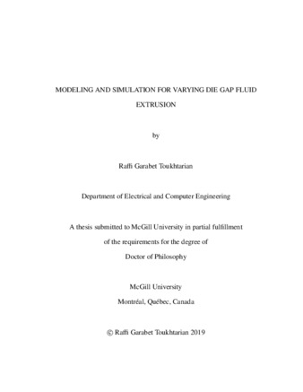 Modeling and simulation for varying die gap fluid extrusion thumbnail