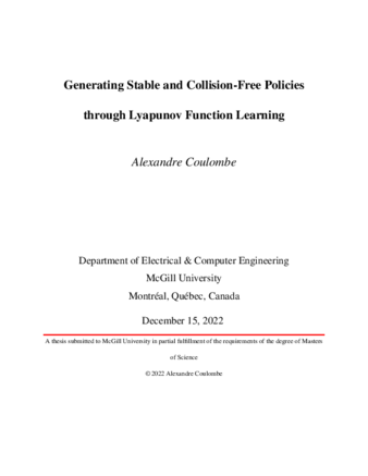 Generating Stable and Collision-Free Policies through Lyapunov Function Learning thumbnail