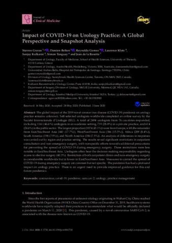 Impact of COVID-19 on Urology Practice: A Global Perspective and Snapshot Analysis thumbnail