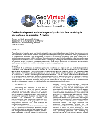 On the development and challenges of particulate flow modeling in geotechnical engineering: A review   thumbnail