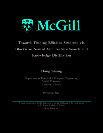 Towards finding efficient students via blockwise neural architecture search and knowledge distillation thumbnail