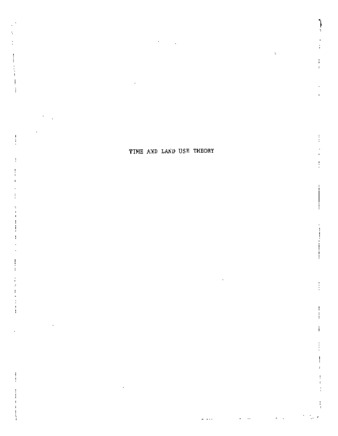 Time and land use theory. thumbnail