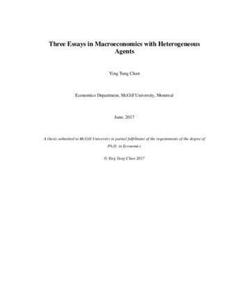 Three essays in macroeconomics with heterogeneous agents thumbnail