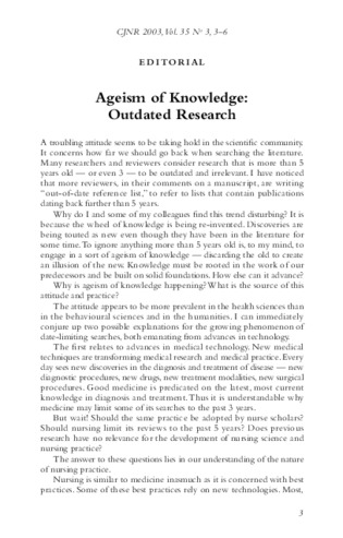 Ageism of Knowledge: Outdated Research thumbnail
