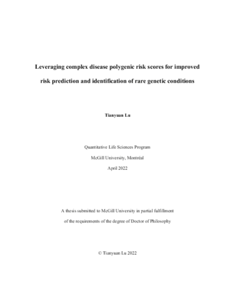Leveraging complex disease polygenic risk scores for improved risk prediction and identification of rare genetic conditions thumbnail