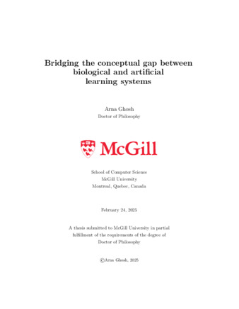 Bridging the conceptual gap between biological and artificial learning systems thumbnail
