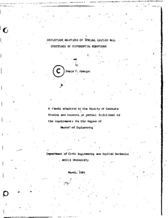 Deflection solutions of special coupled wall structures by differential equations thumbnail