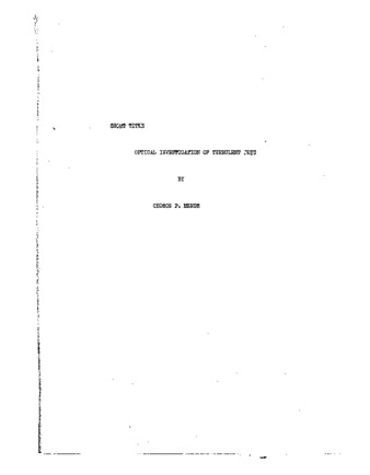 Preliminary investigation of an optical technique for localized measurements in turbulent jets. thumbnail