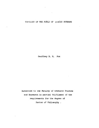 Topology of the field of p-adic numbers. thumbnail