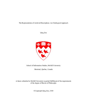 The representation of archival descriptions: An ontological approach thumbnail