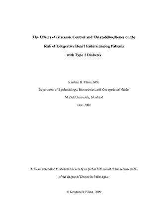 The effects of glycemic control and thiazolidinediones on the risk of congestive heart failure among patients with type 2 diabetes thumbnail