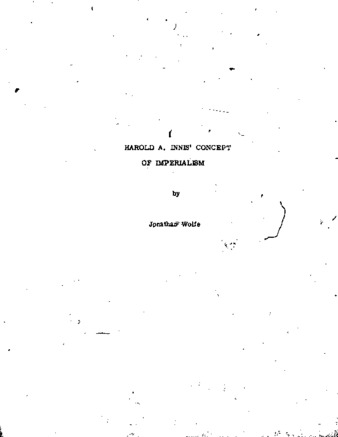 The dynamics of empires: Harold A. Innis' concept of imperialism thumbnail