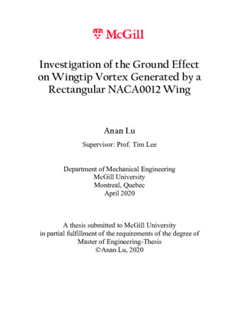 Investigation of the ground effect on wingtip vortex generated by a rectangular NACA0012 wing thumbnail