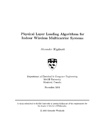 Physical layer loading algorithms for indoor wireless multicarrier systems thumbnail