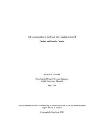 Soil organic carbon in tree-based intercropping systems of Quebec and Ontario, Canada thumbnail