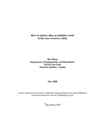 How to analyze data on multiple events in the case-crossover study thumbnail