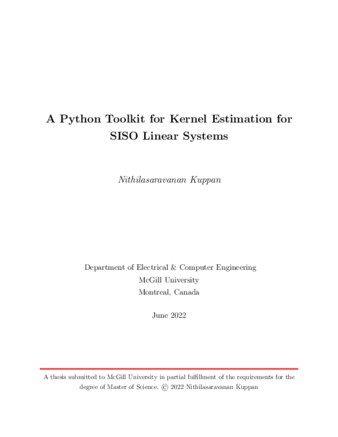 A python toolkit for kernel estimation for SISO linear systems thumbnail