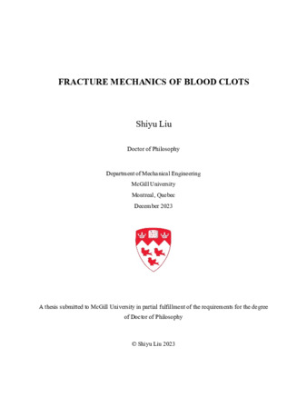 Fracture mechanics of blood clots thumbnail