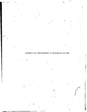 Synthesis and stereochemistry of unsaturated lactones related to fungal metabolites thumbnail