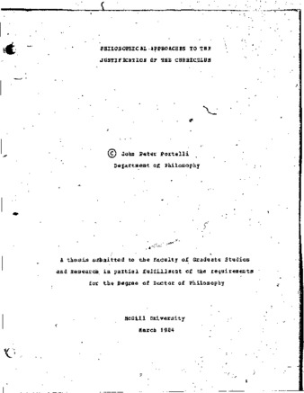 Philosophical approaches to the justification of the curriculum thumbnail