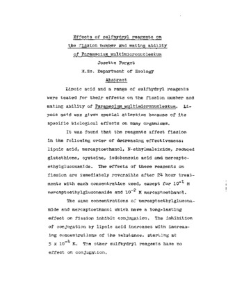 Effects of sulfhydryl reagents on the fission number and mating ability of Paramecium Multimicronucleatum. thumbnail