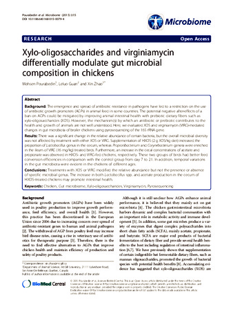 Xylo-oligosaccharides and virginiamycin differentially modulate gut microbial composition in chickens thumbnail