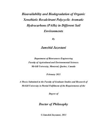 Bioavailability and biodegradation of organic xenobiotic recalcitrant polycyclic aromatic hydrocarbons (PAHs) in different soil environments thumbnail