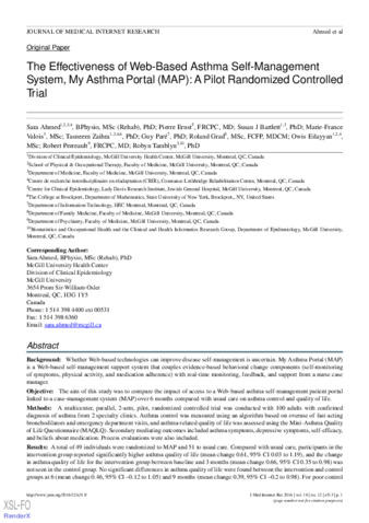 The Effectiveness of Web-Based Asthma Self-Management System, My Asthma Portal (MAP): A Pilot Randomized Controlled Trial thumbnail