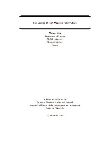 The cooling of high-magnetic-field pulsars thumbnail