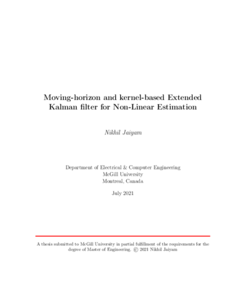Adaptive length moving-horizon and kernel based extended Kalman filter for non-linear systems thumbnail