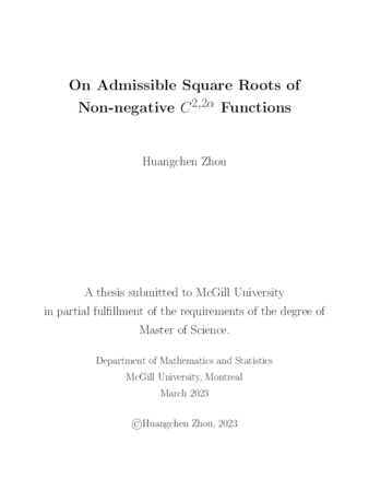 On Admissible Square Roots of Non-negative  C 2,2α Functions thumbnail